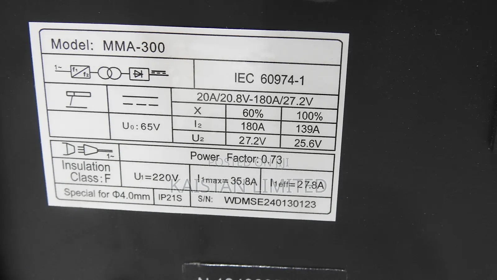 Maxmech Inverter Welding Machine 300w/Mma 300 Inverter Welding Machine