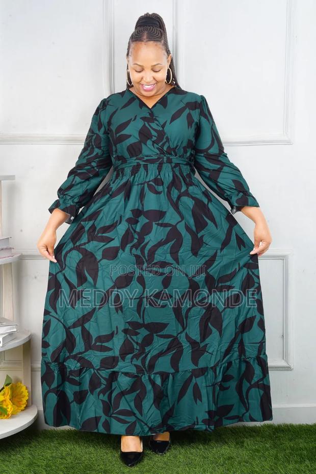 Green Pattern Maxi Dress - main view