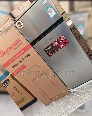 Gray Coated Double Door Fridge Ramtons 204 Litres Dtr345drt