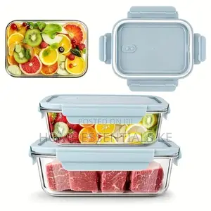 4 PCS Glass Food Container Microwave Safe