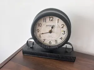 Unique Antique Metal Table Clock