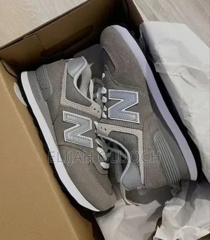 New Balance 574 Sneakers in Grey Mesh and Suede