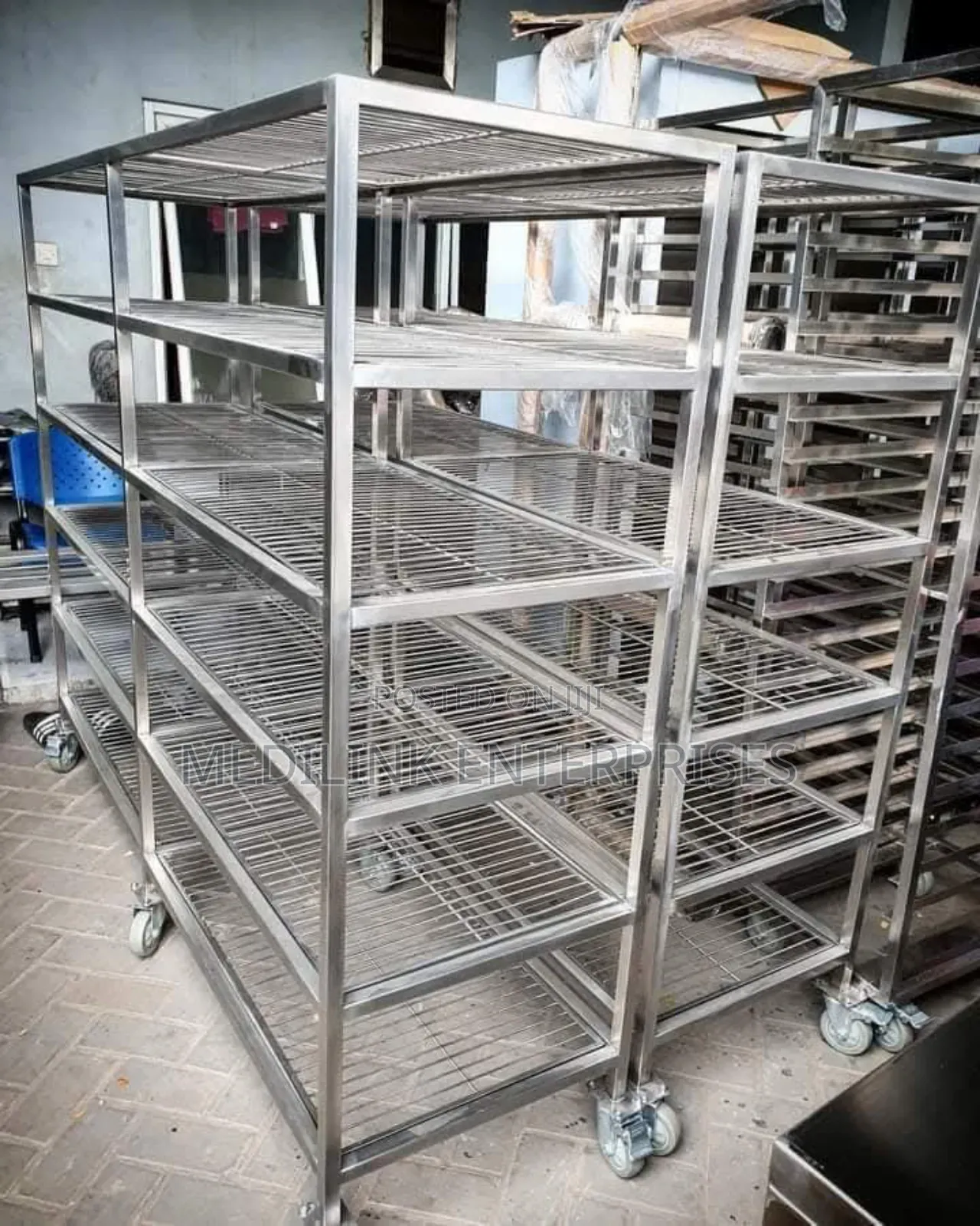 Commercial Kitchen Perforated Storage Racks