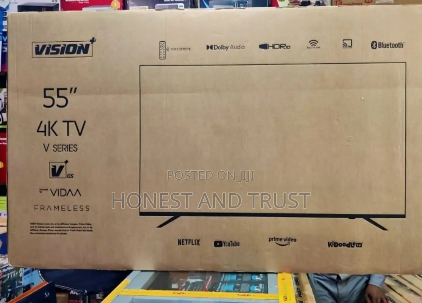 Frameless Vision 55 Inch 4 K Television v-Series