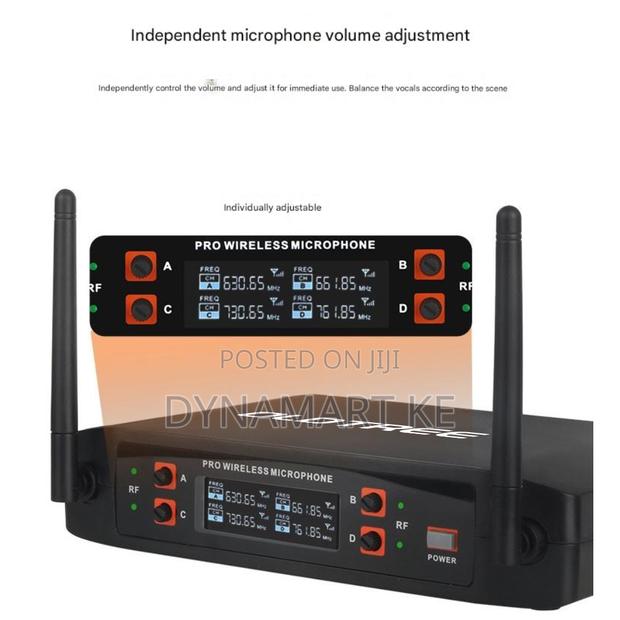 Oldtree Wireless Microphone 4-Channel Uhf Dynamic System - thumbnail 2