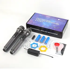2-Channel Uhf Rechargeable Wireless Microphone Church, Party, Singing