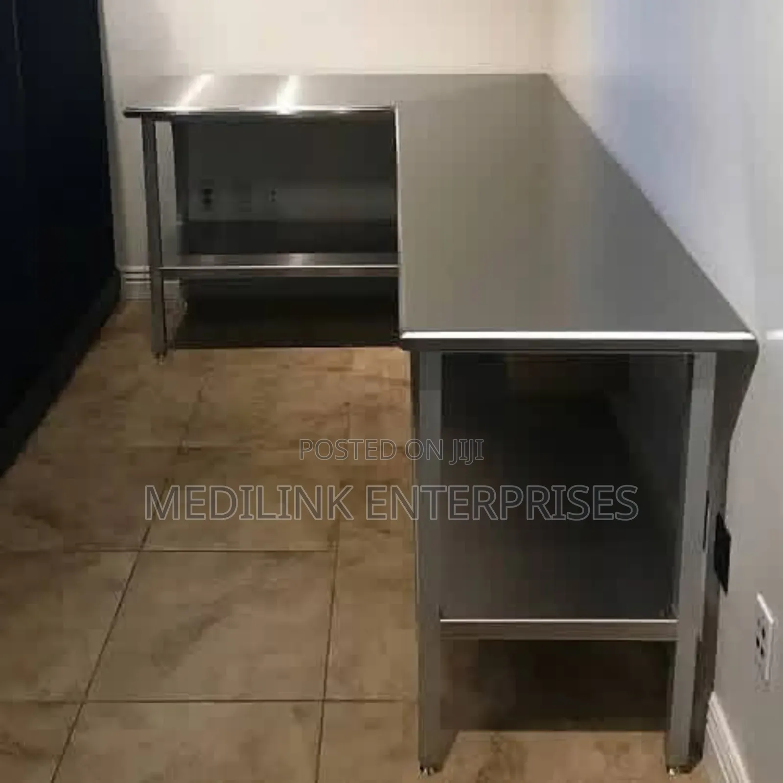 Customized Stainless Steel Working Tables on a Kitchen