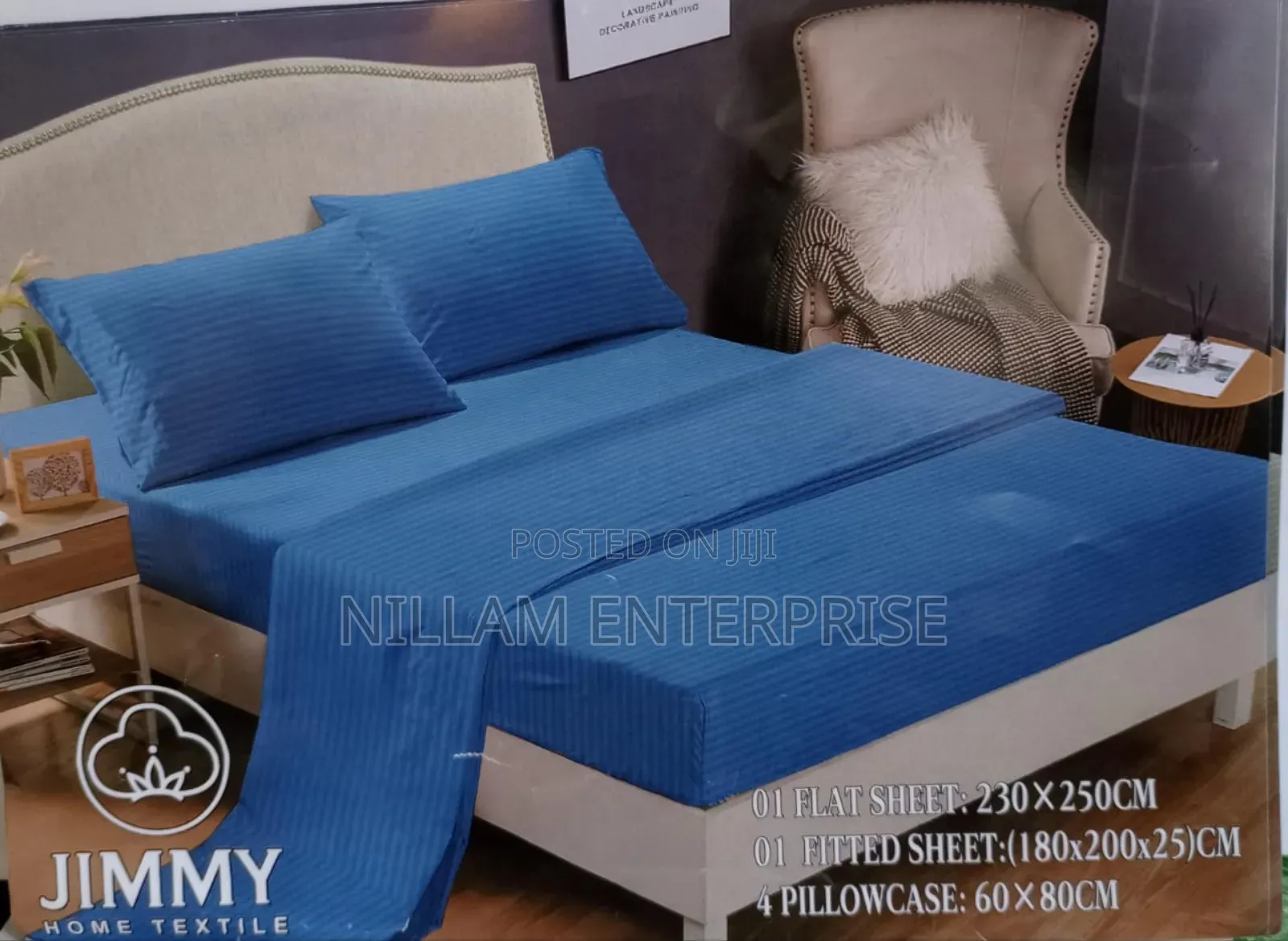 Coloured Stripped 6pc Mattress Cover*