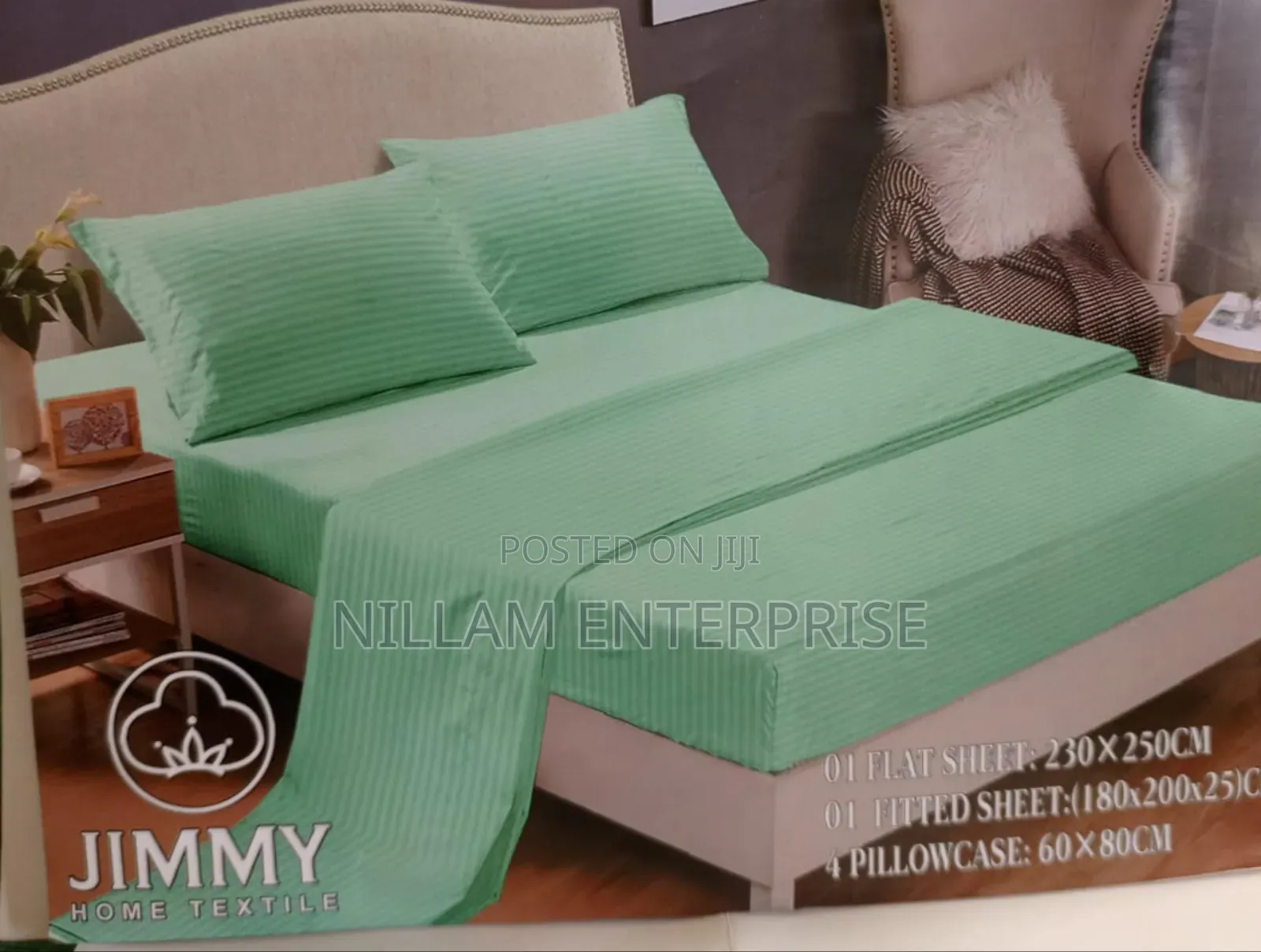 Coloured Stripped 6pc Mattress Cover*