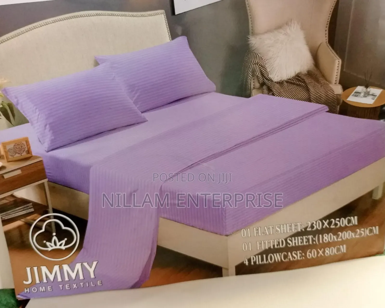 Coloured Stripped 6pc Mattress Cover*