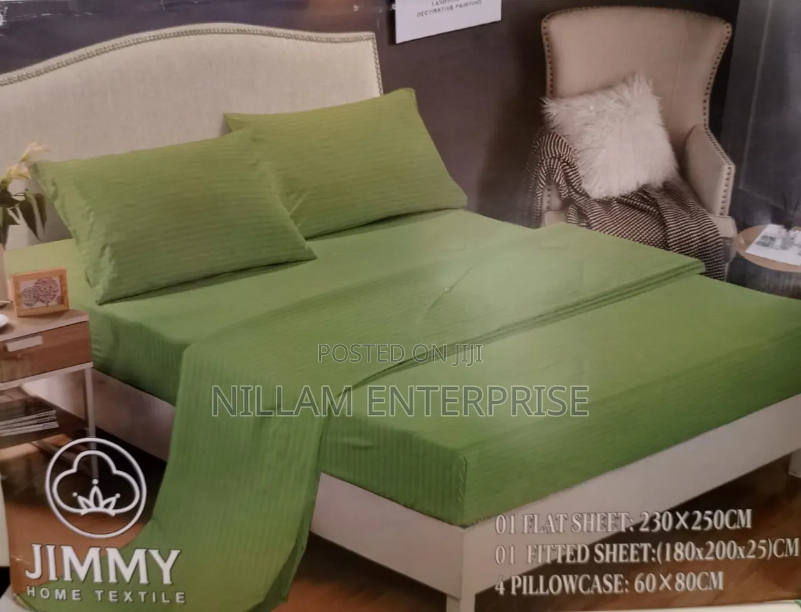Coloured Stripped 6pc Mattress Cover*