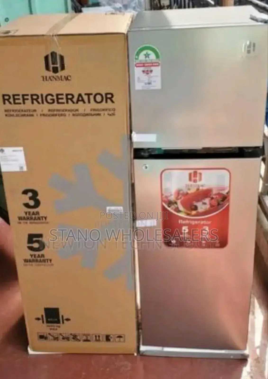 Hanmac 173 Litres Double Door Refrigerator