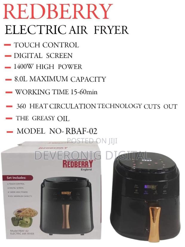 *Redberr 8l Airfryer* *