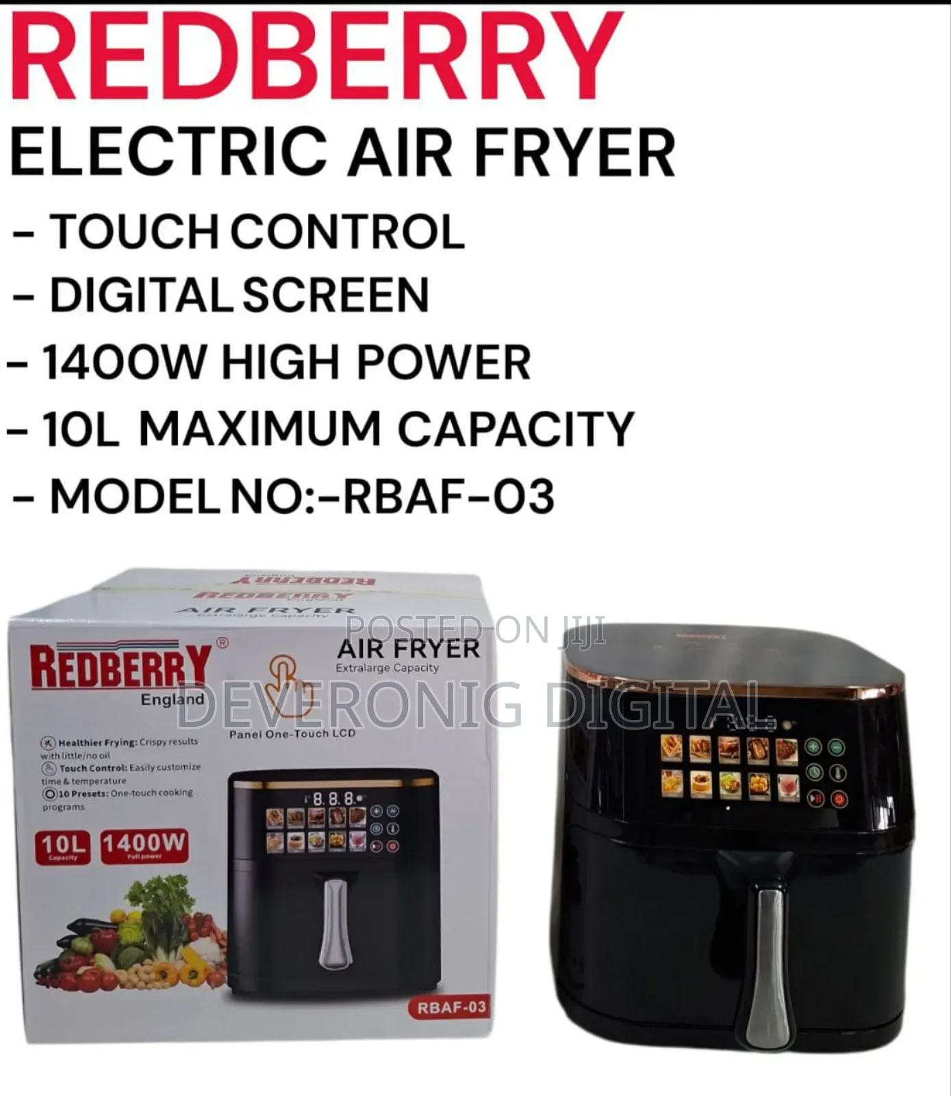*Redberr 10l Airfryer*