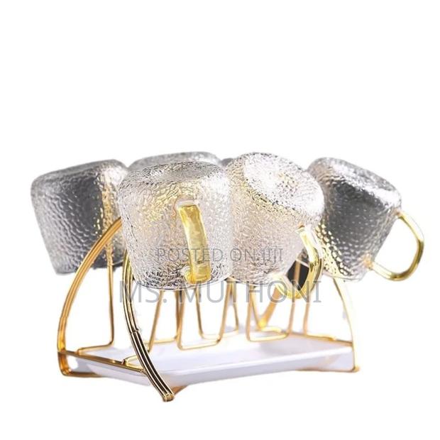 *New Glass/ Water Cup Rack With a Drain Dish - thumbnail 2