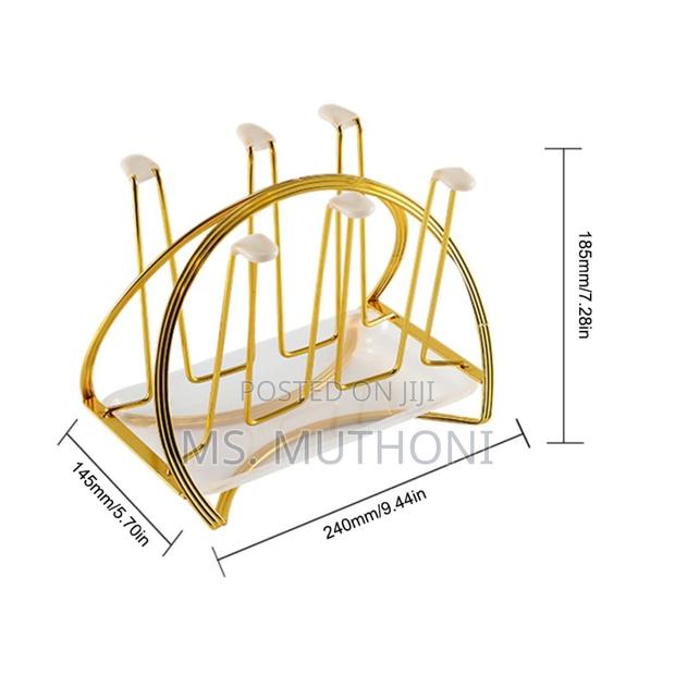 *New Glass/ Water Cup Rack With a Drain Dish - thumbnail 4