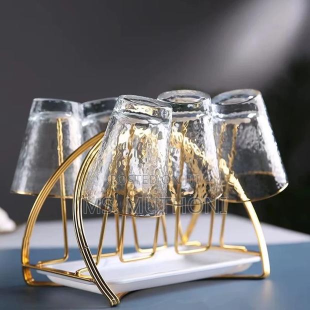 *New Glass/ Water Cup Rack With a Drain Dish - thumbnail 6