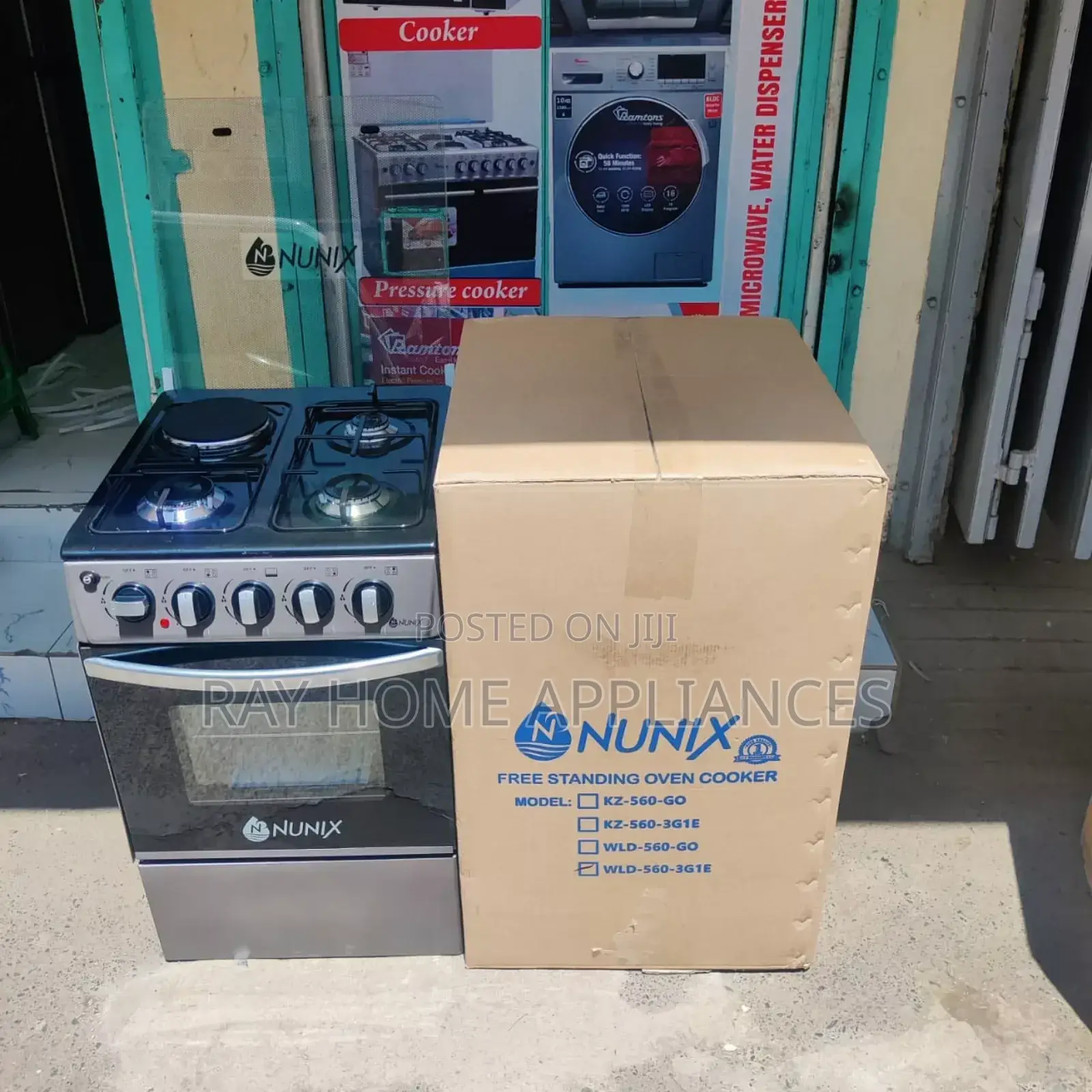 Nunix Standing Cooker 3 Gas + 1 Electric Gas Oven (Wld-560) 50×55