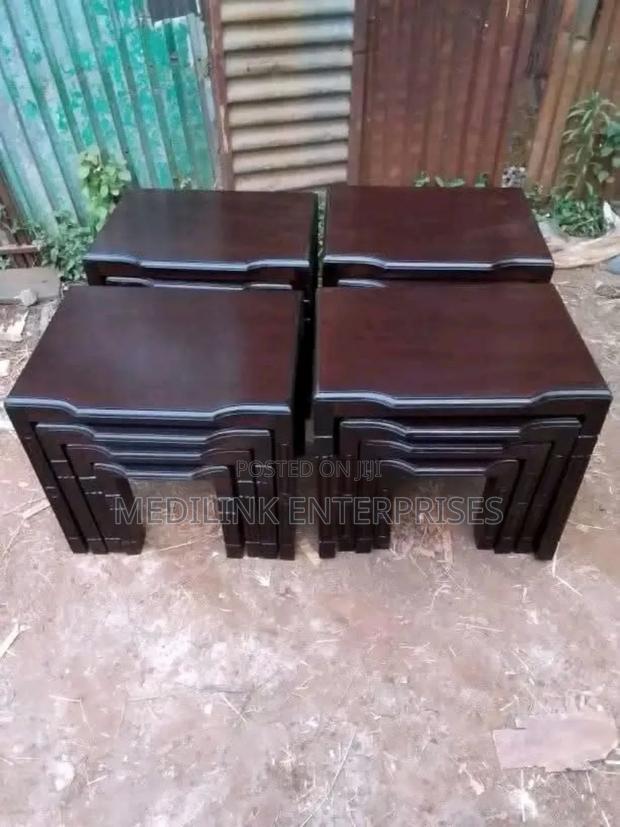Sitting Room Nestle Stools Walnut - main view