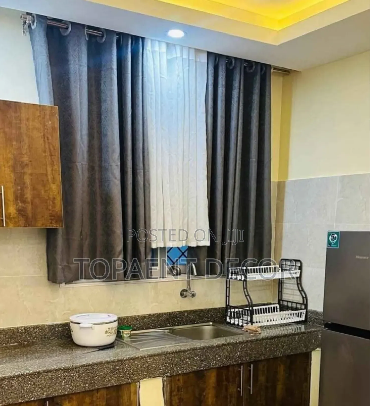 Durable Fabric,Soft Folds Kitchen Curtains