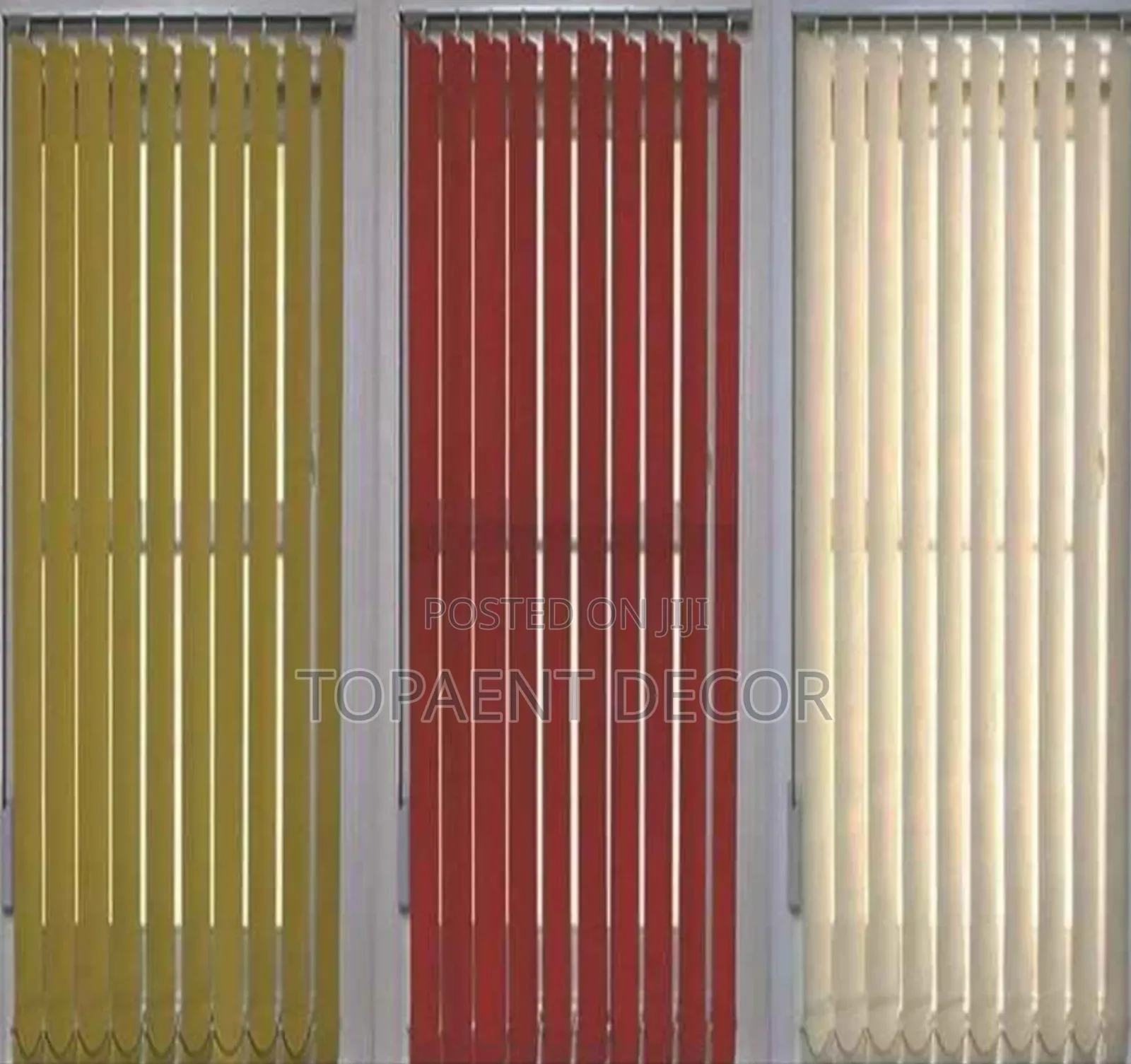 Red, White And Yellow Refined Look Vertical Blinds