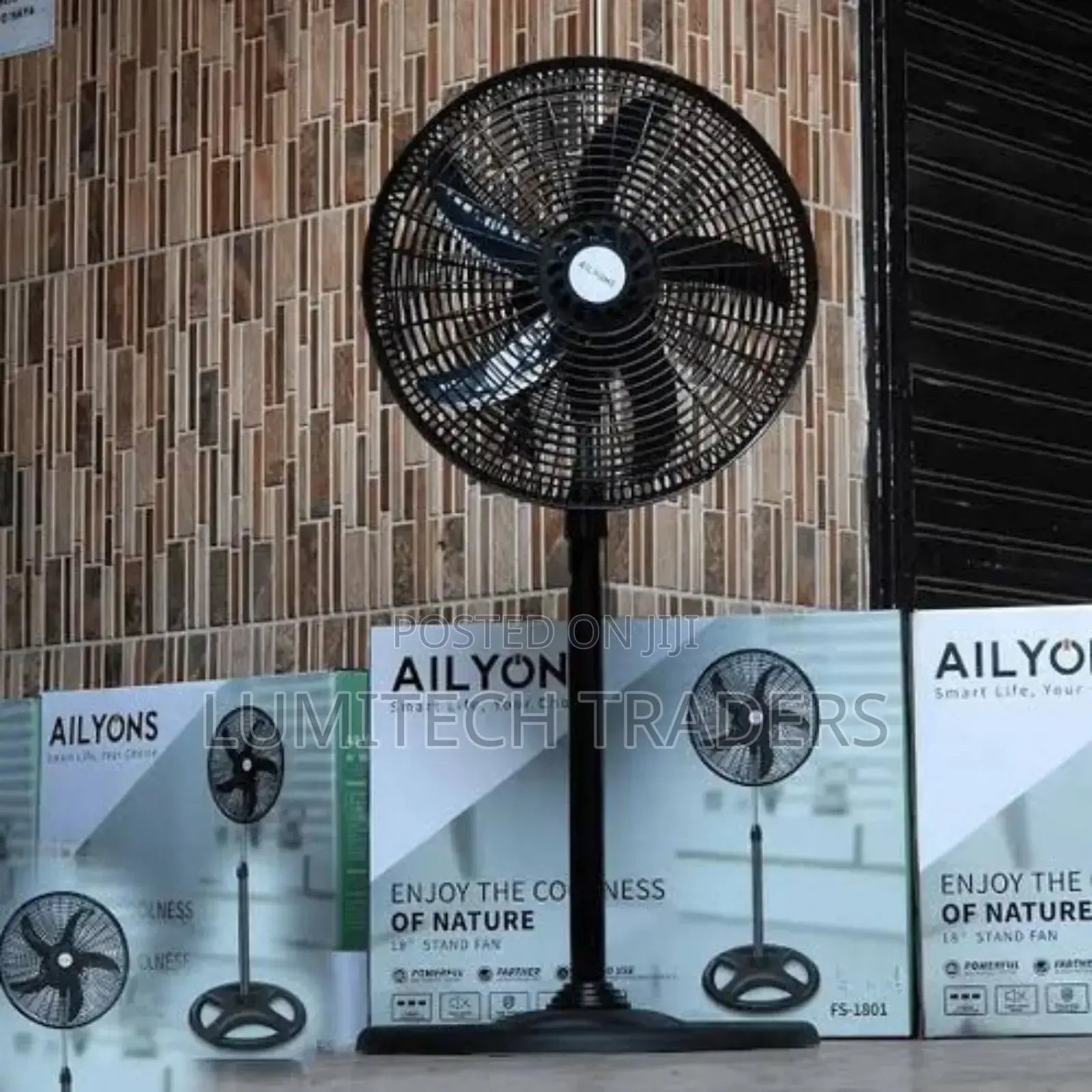 Ailyons 18" Standing Fan- Black