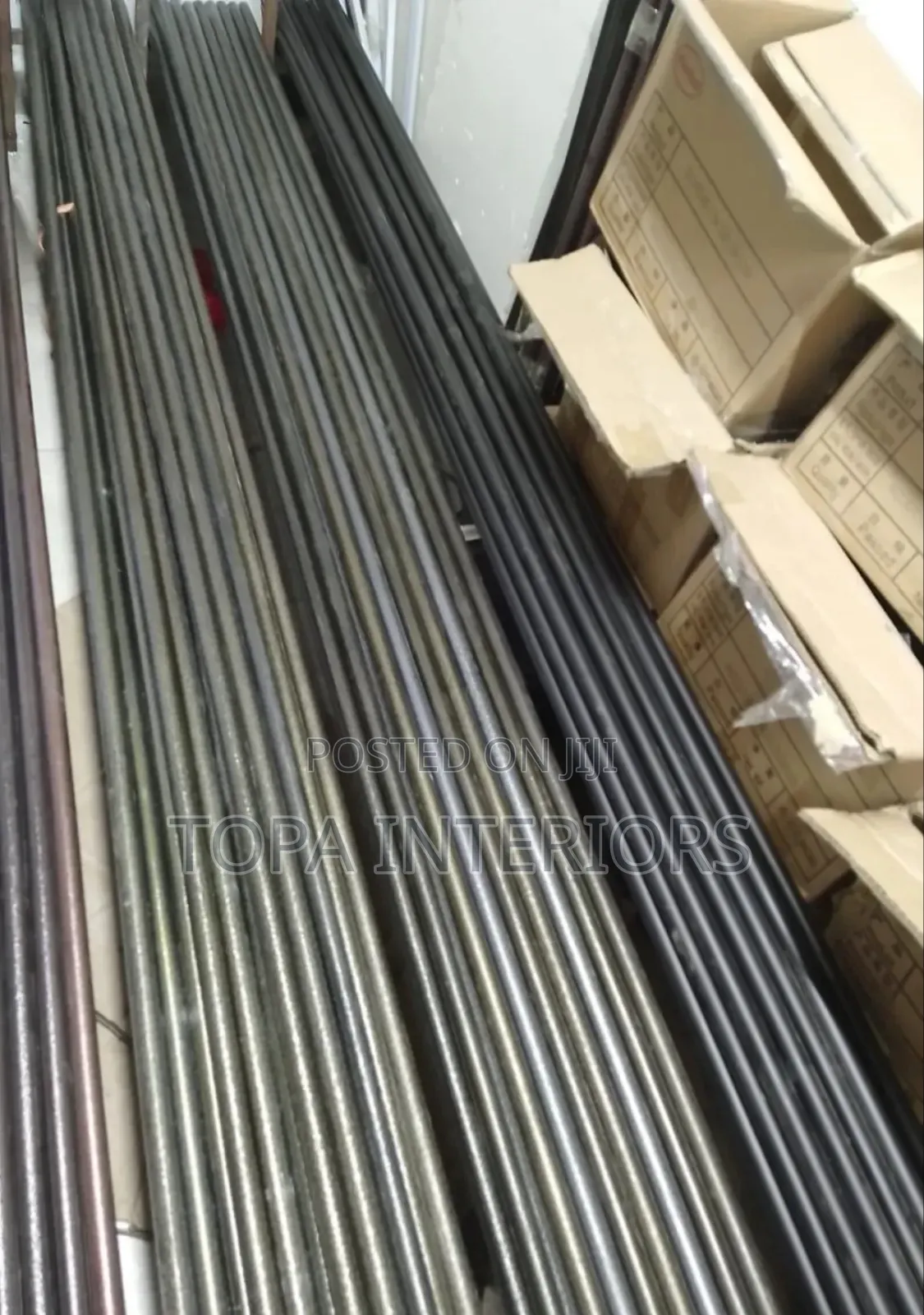 6m Long Generic Strong Full Length Powder Coated Jua Kali Curtain Rods