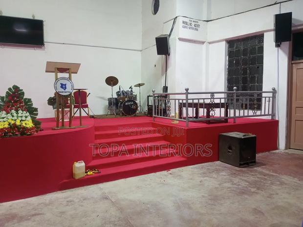 Easy to Clean Church Altar Wall to Wall Carpets Installation