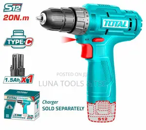 Total Tdli12428 Lithium-Ion Cordless Drill 20nm 12v