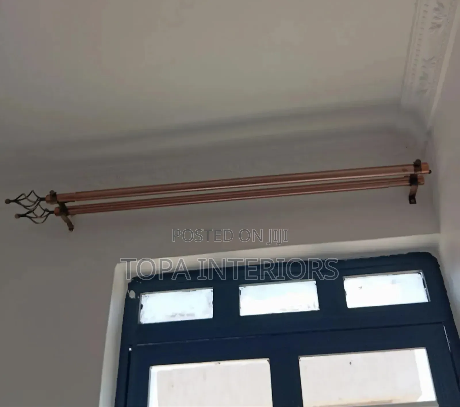 Imported Extendable Door Curtain Rods 2m Double Complete Set