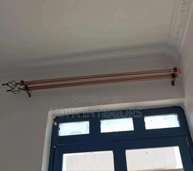 Imported Extendable Door Curtain Rods 2m Double Complete Set