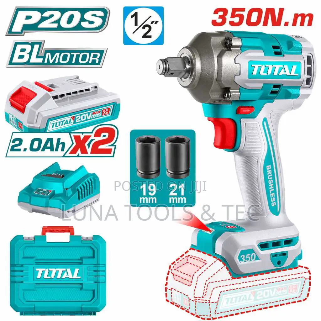 Total Tiwli2035 Cordless Impact Wrench 350nm