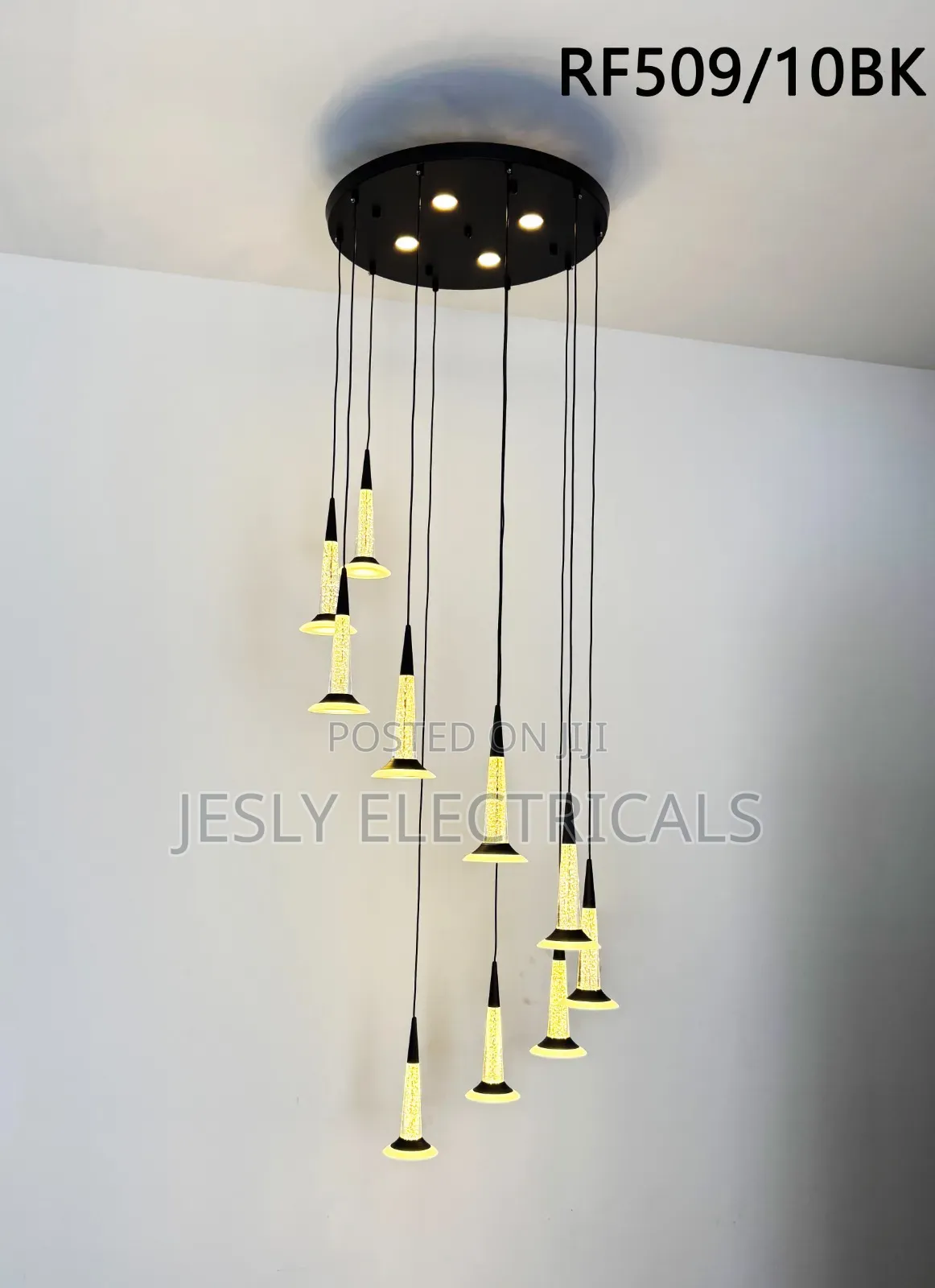 10 Light Led Staircase Chandelier