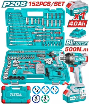 Quality Total Thkthp31522 152 PCS Cordless Impact Wrench Toolsset