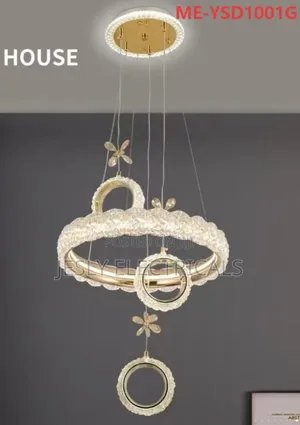 Modern Gold Finish Led Ring Chandelier