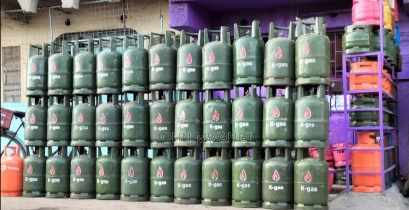 Empty and Refilled Gas Cylinders