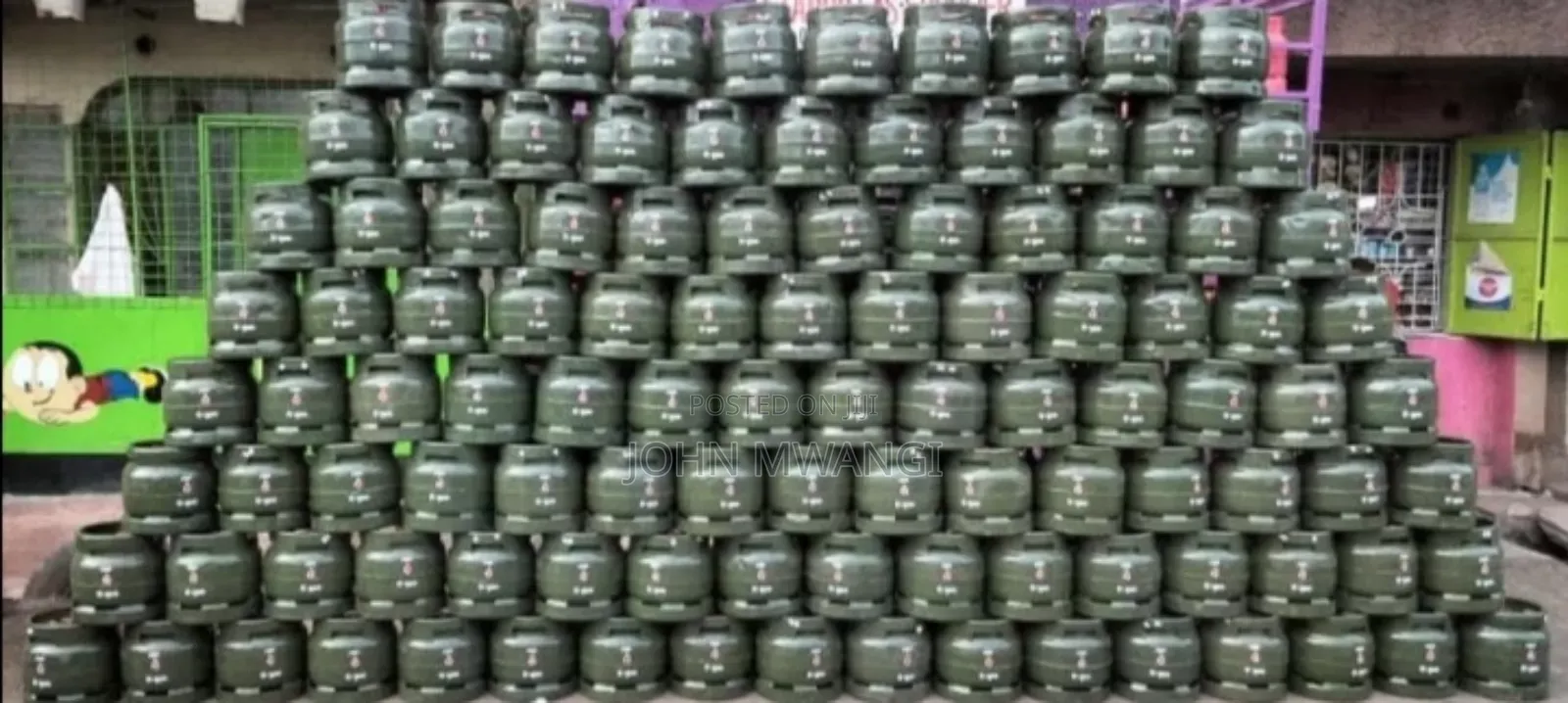Empty and Refilled Gas Cylinders