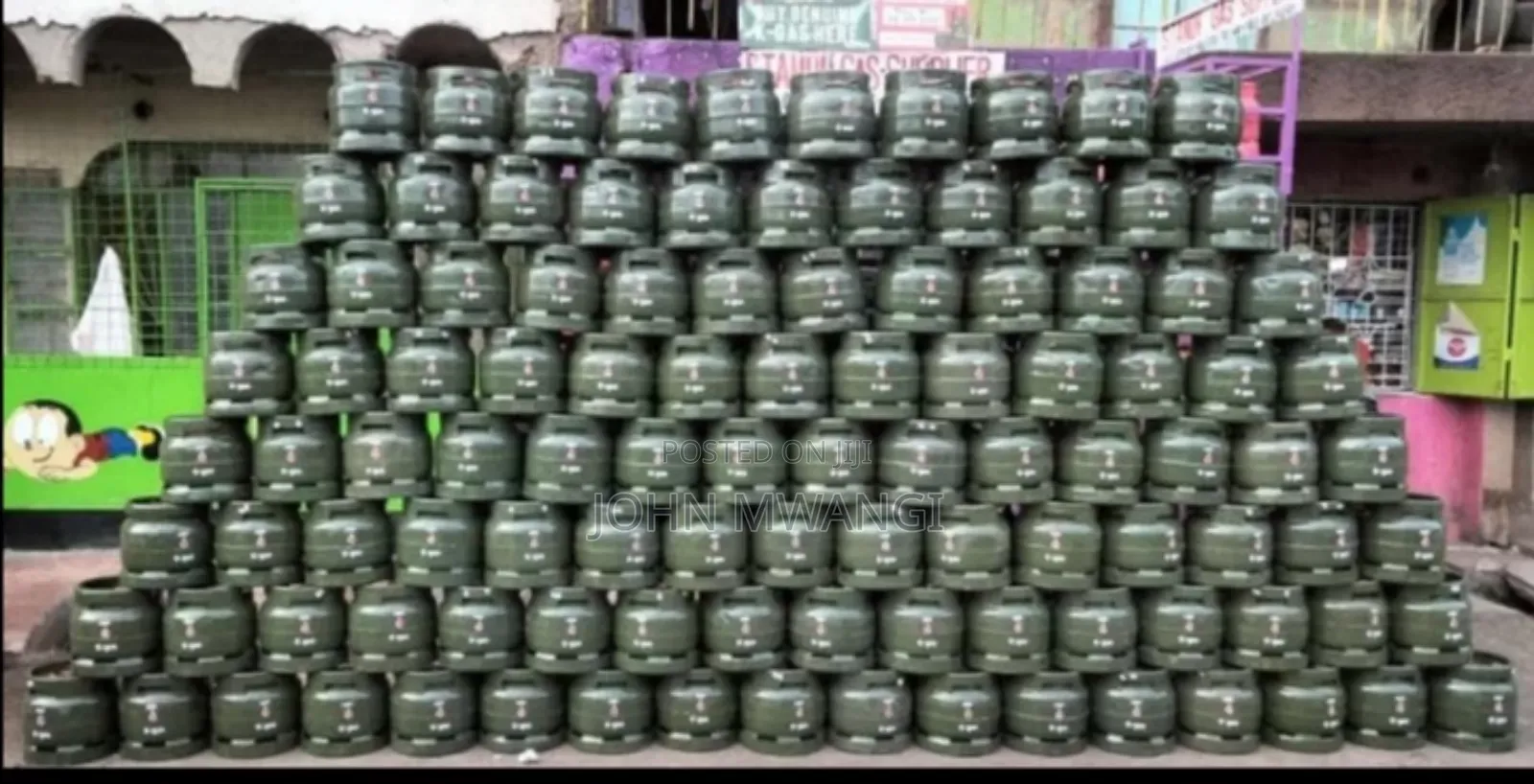 Empty and Refilled Gas Cylinders