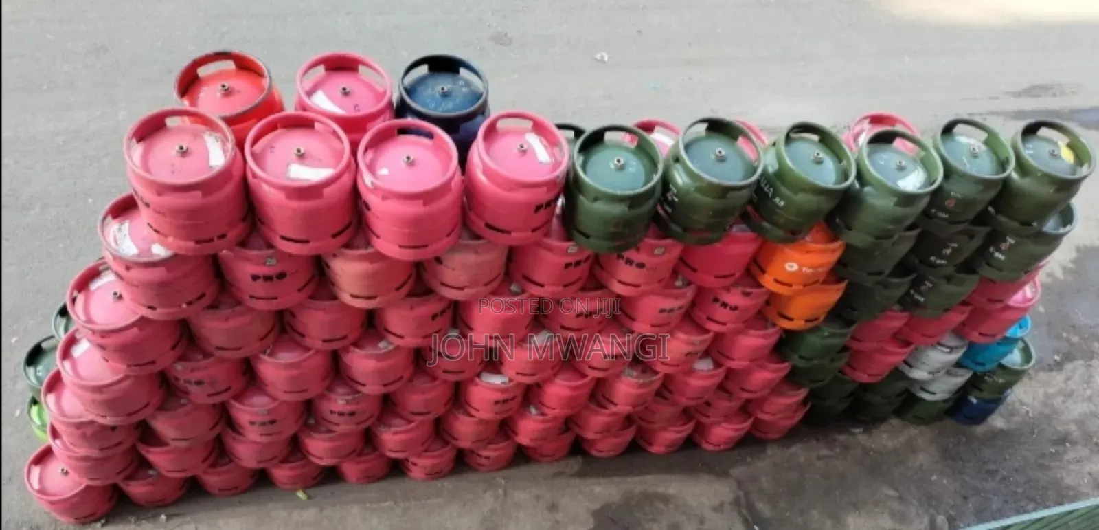 Empty and Refilled Gas Cylinders