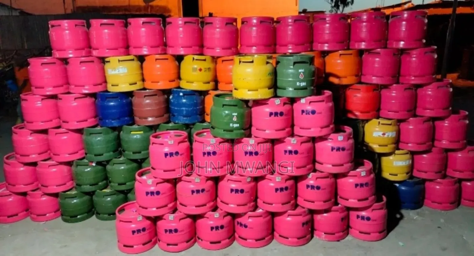 Empty and Refilled Gas Cylinders