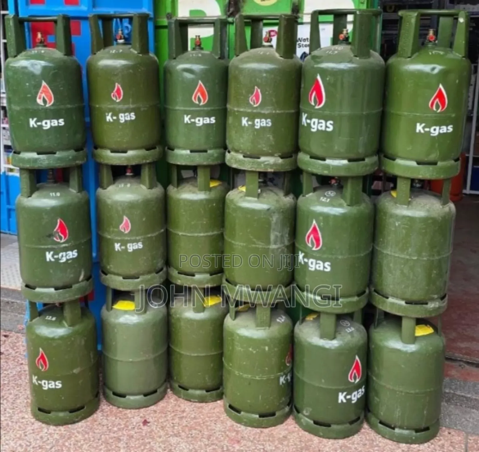 Empty and Refilled Gas Cylinders