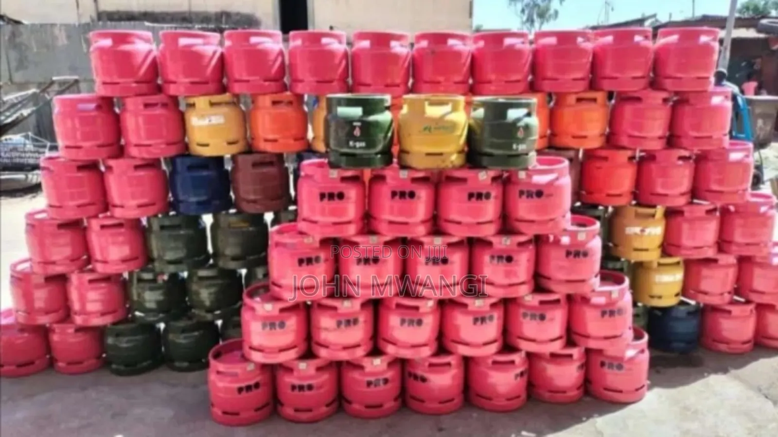 Empty and Refilled Gas Cylinders