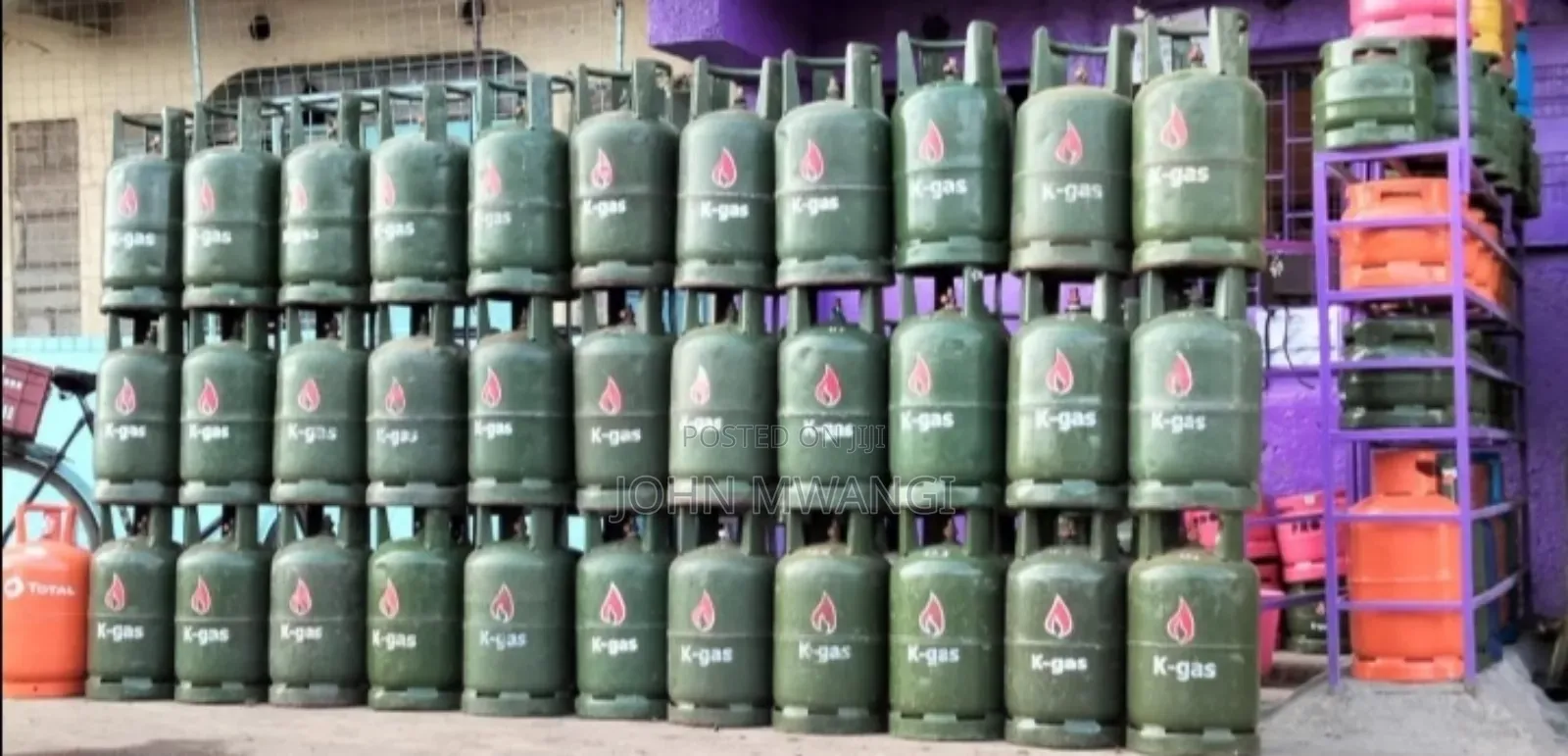Empty and Refilled Gas Cylinders