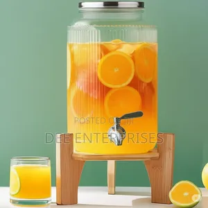 6 Liters Juice Dispenser With Bamboo Stand