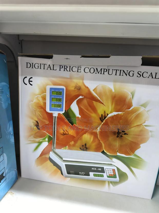 40 KGS Digital Pricing Weighing Scale With Arm - main view