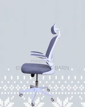 White Ergonomic Mesh Chair | Space-Saving Design | Breathable