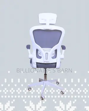White Ergonomic Mesh Chair | Space-Saving Design | Breathable