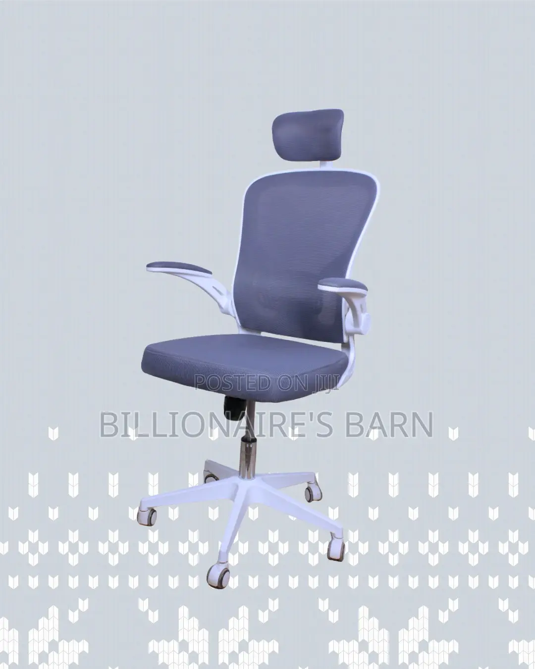White Ergonomic Mesh Chair | Space-Saving Design | Breathable