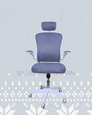 White Ergonomic Mesh Chair | Space-Saving Design | Breathable