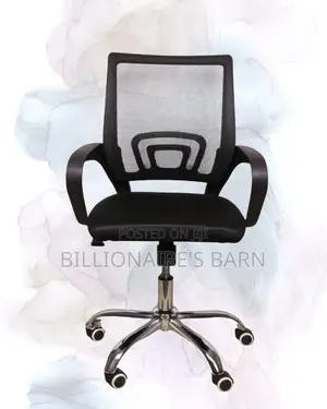 Black Compact Ergonomic Chair | Rolling Comfort for Busy Workdays |